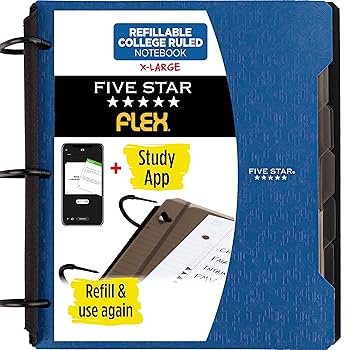 Amazon.com : Five Star Flex Refillable Notebook + Study App